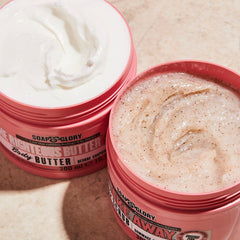 Soap & Glory ingredients display with shea and aloe for deep nourishment
