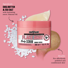 Soap & Glory original pink foamy scrub in palm demonstrating creamy lather