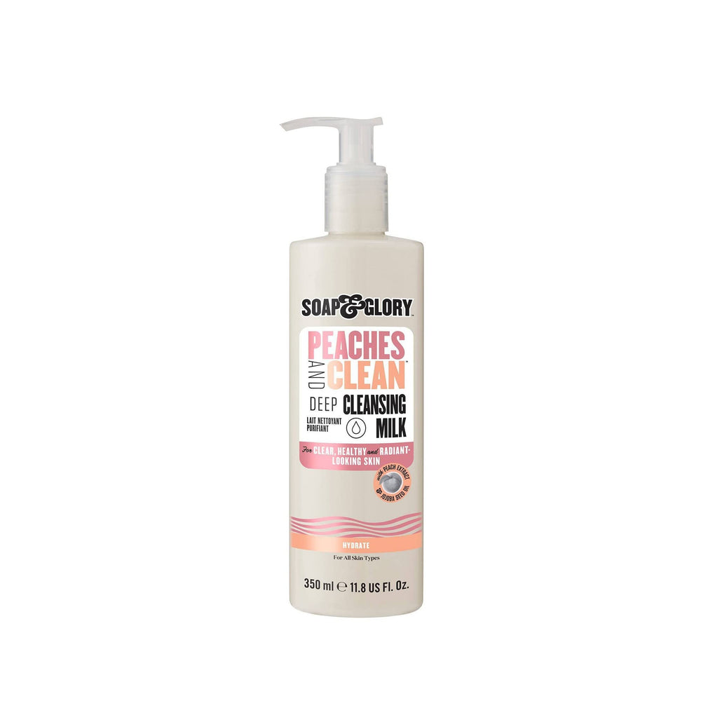 Soap & Glory front bottle showing product and brand, clarifies use