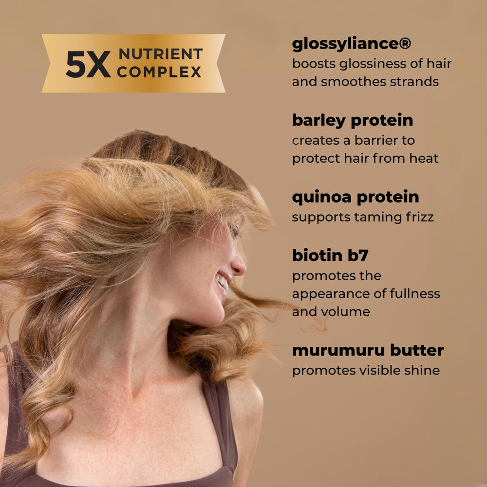 Soapbox before and after shows frizz control and visible gloss