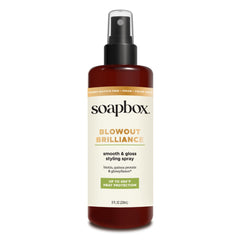Soapbox front packaging shows bottle and benefits for easy identification