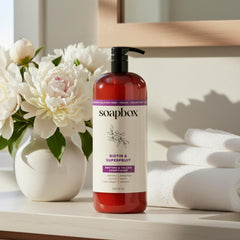 Soapbox duo in a shower scene demonstrating everyday use and simplicity