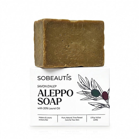 Sobeautis soap front packaging showing product and benefits