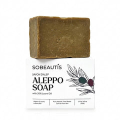 Sobeautis soap front packaging showing product and benefits