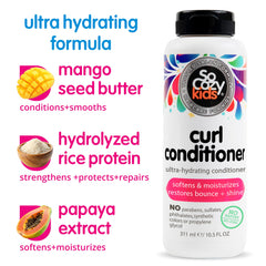 SoCozy conditioner being applied to wet hair for easy detangling