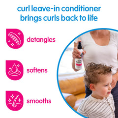 SO COZY spray in action misting hair to detangle and add moisture without heaviness