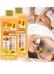 Generic Soft 7 papaya oil applied to face from hand demonstrating quick absorption