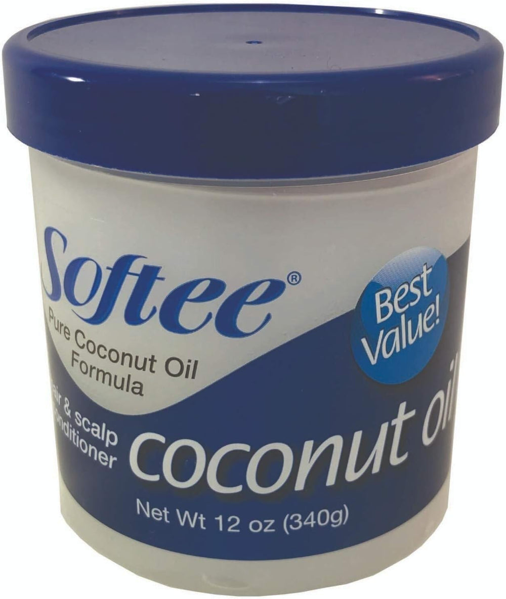 Softee conditioner front bottle showing label and 12oz size for easy identification and shelf benefit