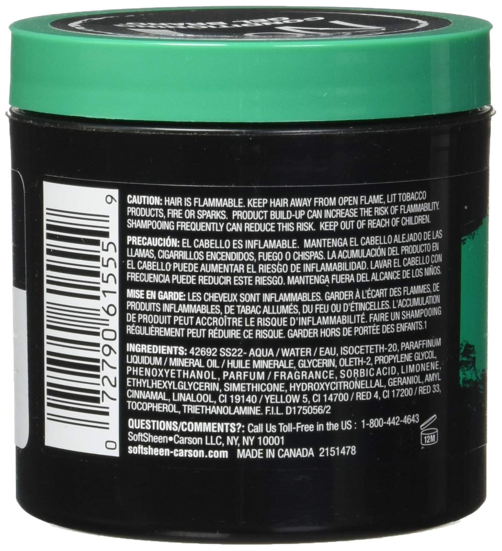 SoftSheen open jar close-up showing gel texture and shine for smooth application and conditioning