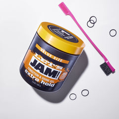 SoftSheen label closeup highlighting ingredients and no-wax benefit