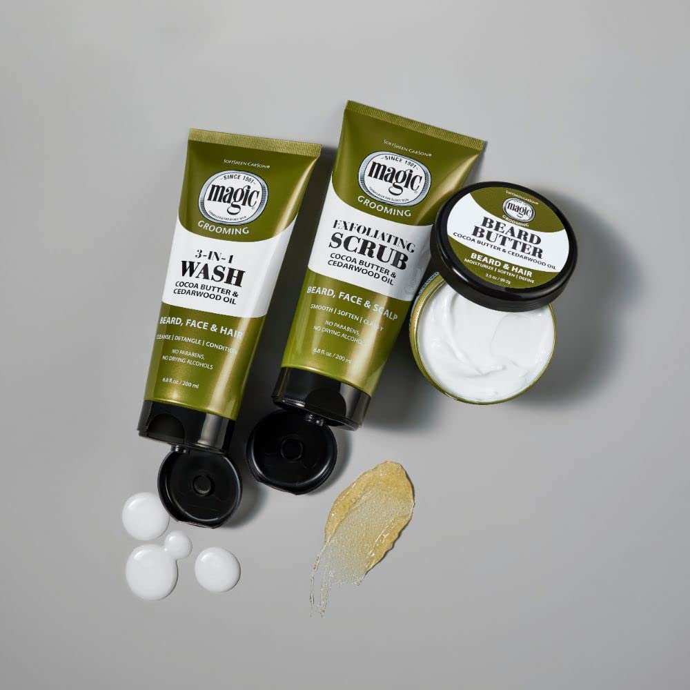 SoftSheen Magic scrub paired with other Magic products for routine