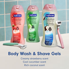 Smooth skin after shower showcasing Softsoap moisturizing and softening effect
