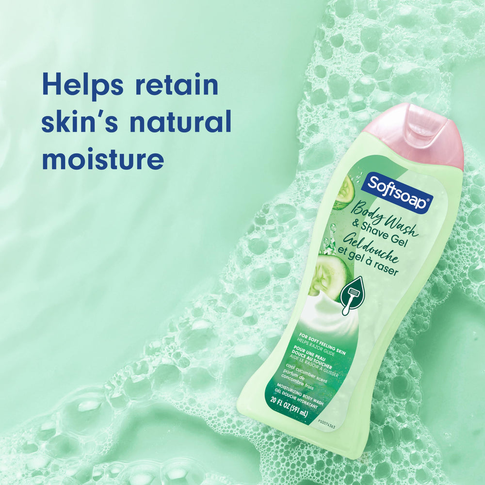 Softsoap poured foam in palm illustrating rich, lubricating shave lather