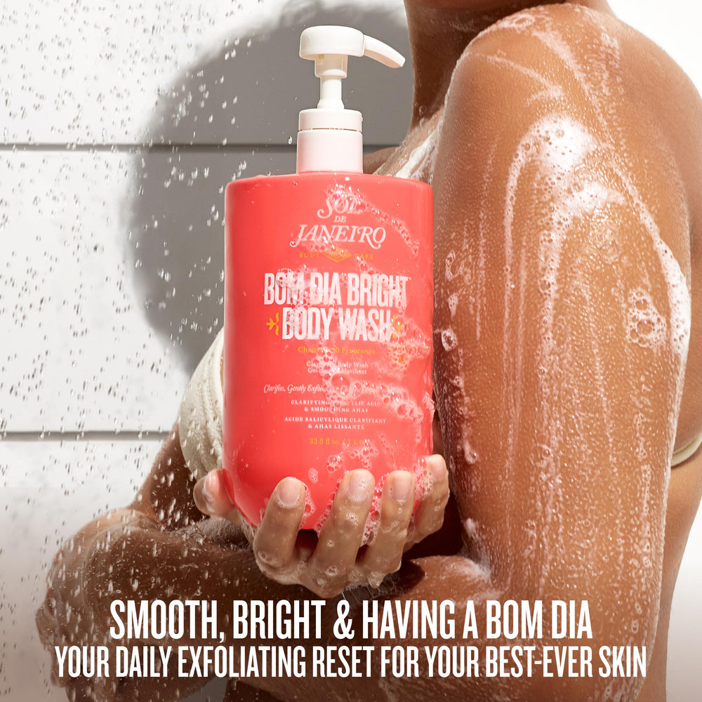 Sol de Janeiro foam lather on skin, soft-foaming cleanse leaves skin smooth