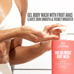Sol de Janeiro pump top close-up, easy controlled dispensing for showers