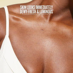 Sol de Janeiro cream swatched on arm showing dewy finish and skin-smoothing effect