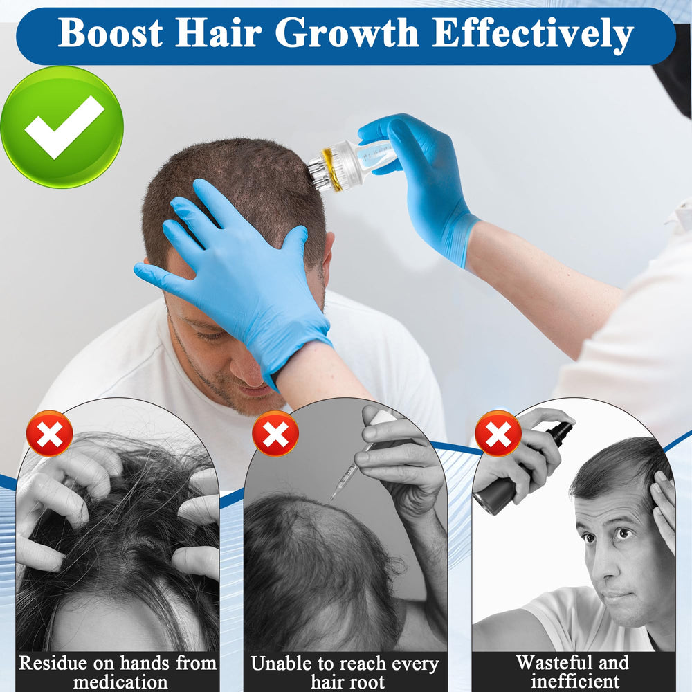 Solaradgy massage head with tips promoting better scalp contact and absorption benefit