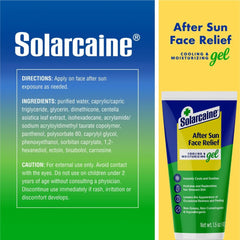 Solarcaine gel texture closeup illustrating fast-absorbing hydration