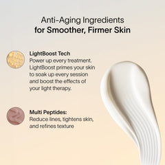 Applying Solawave serum to face and neck for better device compatibility and hydration