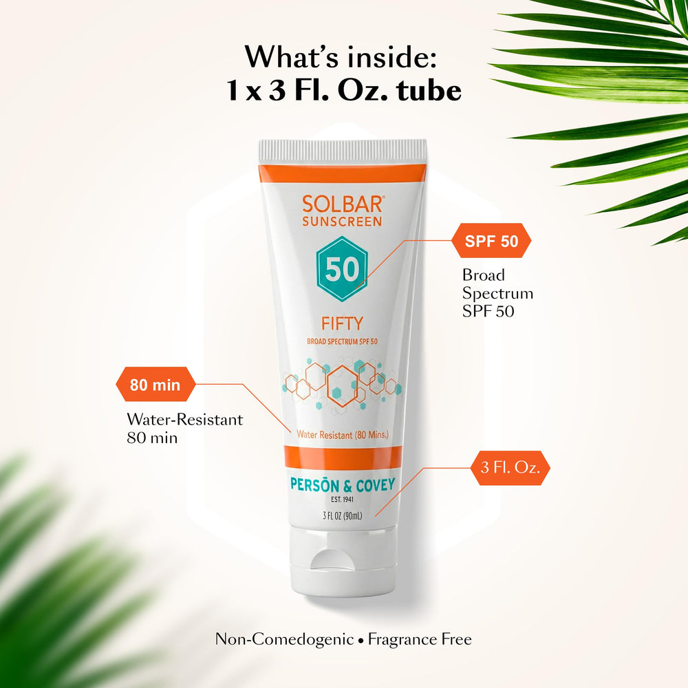 Solbar fifty cream texture closeup demonstrating quick absorption benefit