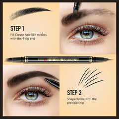 Soleira texture stroke on skin illustrating fine, realistic brow lines
