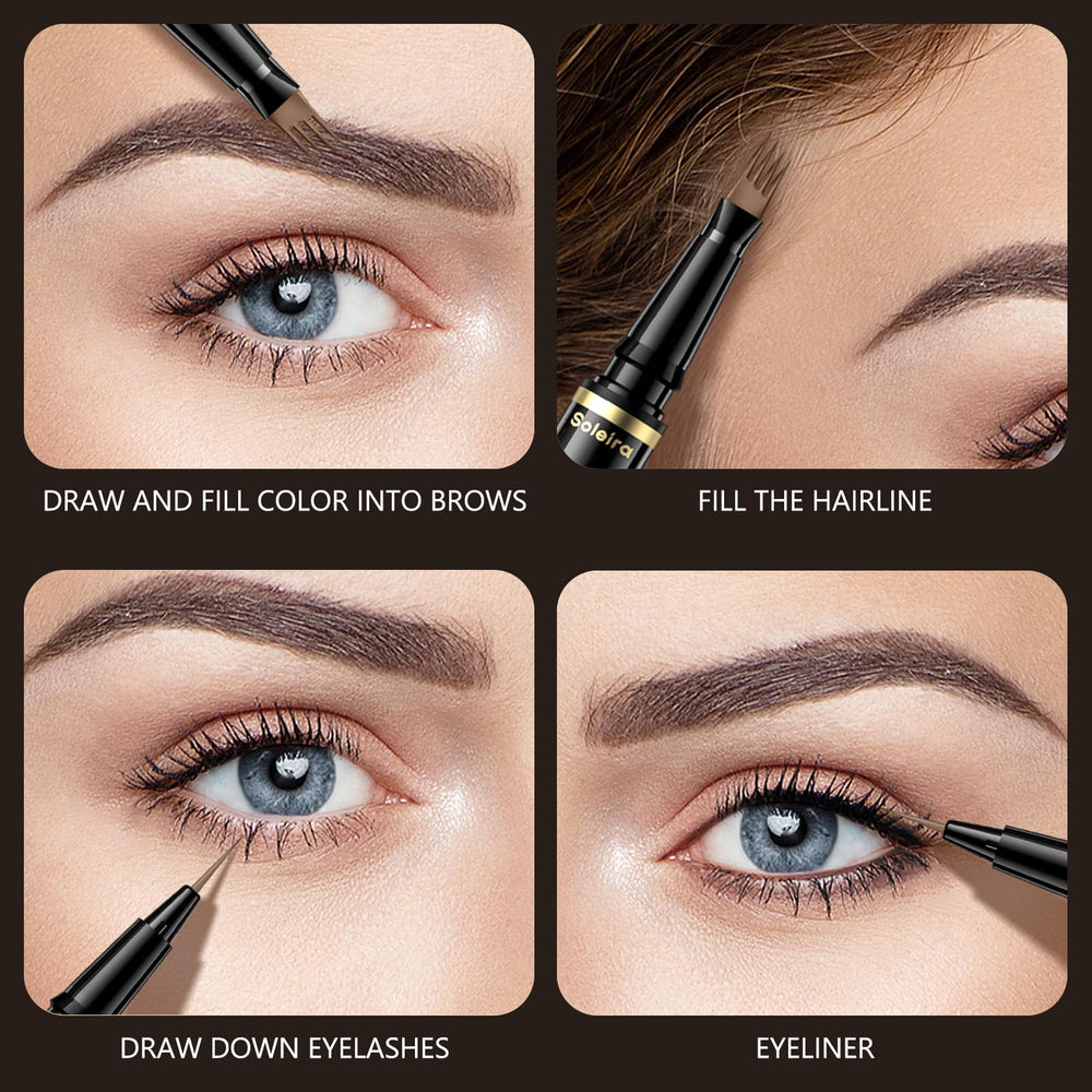 Soleira pencil inside a makeup bag, conveys portability for touch-ups on the go