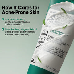 SOME BY MI label detail highlighting AHA BHA PHA and salicylic acid benefits
