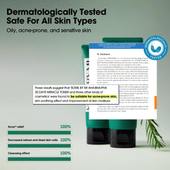SOME BY MI retail packaging box front emphasizing Korean blemish-care formulation