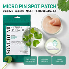 SOME BY MI patch applied to cheek demonstrating secure adhesion and discreet wear benefit