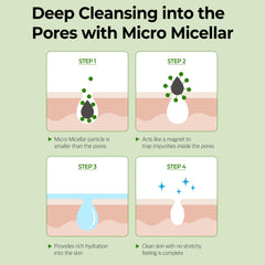 SOME BY MI gel on hand illustrating mild exfoliation and lather