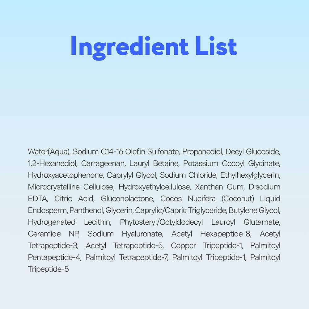 SOONDING cleanser staged with coconut showing natural-inspired ingredients