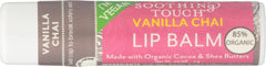 Soothing Touch front packaging showing trio tubes and warm vanilla chai appeal