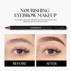 SORMÉ applying pencil to brows illustrating easy shaping and natural finish