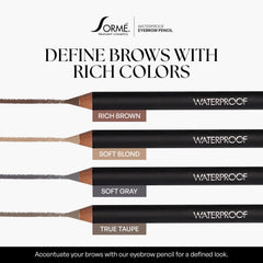 SORMÉ lifestyle image applying pencil to brows for quick grooming