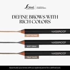SORMÉ model applying pencil in morning routine for long-lasting, waterproof benefit