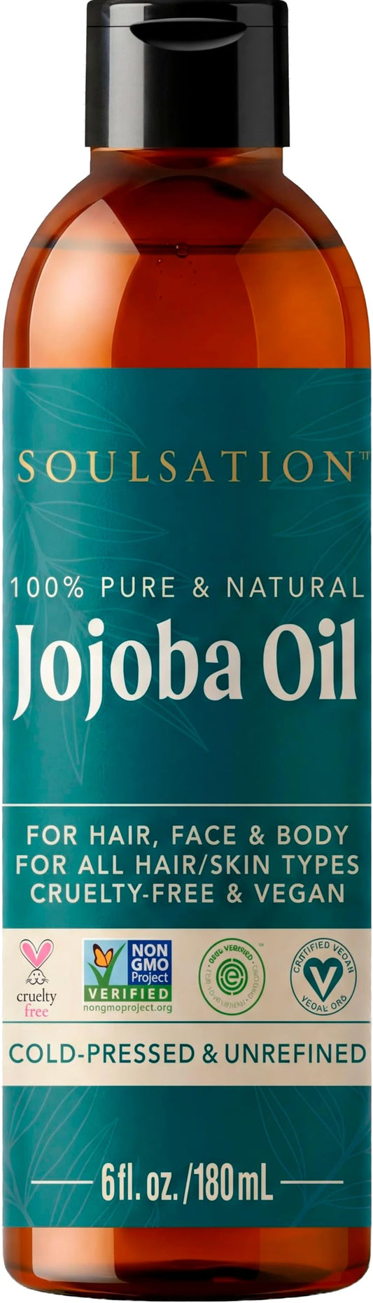 SOULSATION front bottle view showing clean natural packaging and size