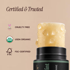 SOULSATION unscented tube label zoom indicating gentle fragrance-free care