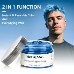 SOVONCARE before and after streak showing dramatic blue color payoff on hair
