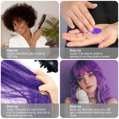 SOVONCARE styled purple spike close-up demonstrating strong hold and defined texture