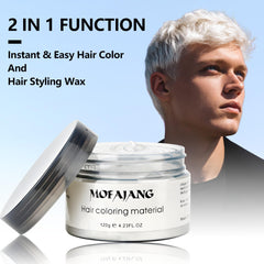 SOVONCARE styling white wax on spiked hair showing strong hold