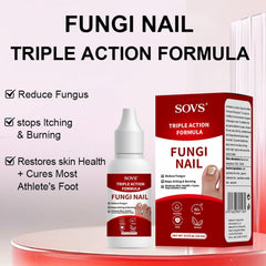 SOVS toenail before and after comparison showing visibly smoother nail appearance