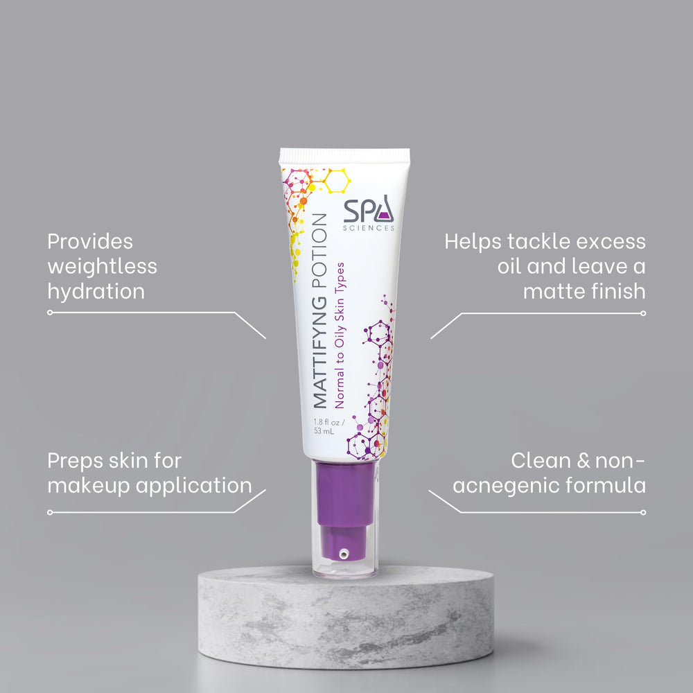 Spa Sciences 1.8oz size comparison showing travel-friendly, daily moisturizer