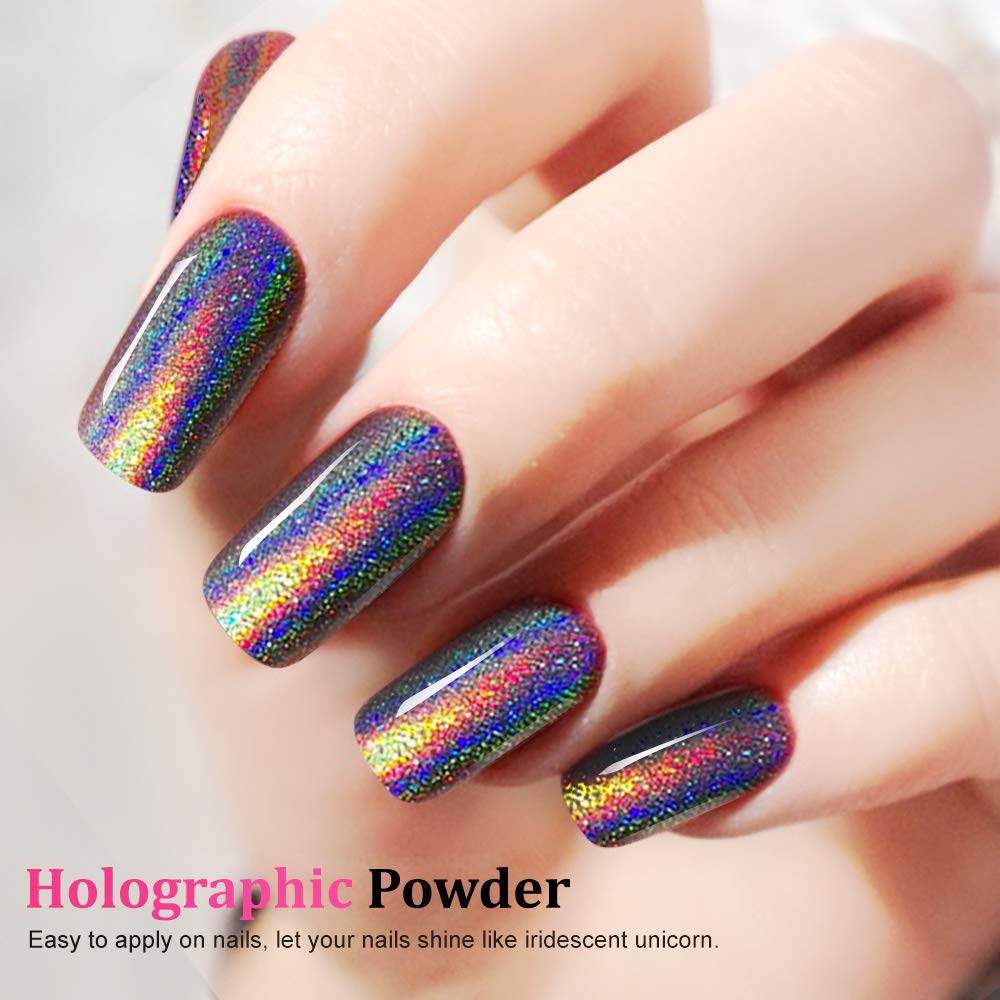 Spaidoon holographic powders sparkling red and silver for prismatic effect