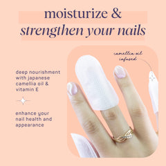 SpaLife wrap in use on a finger demonstrating targeted hydration