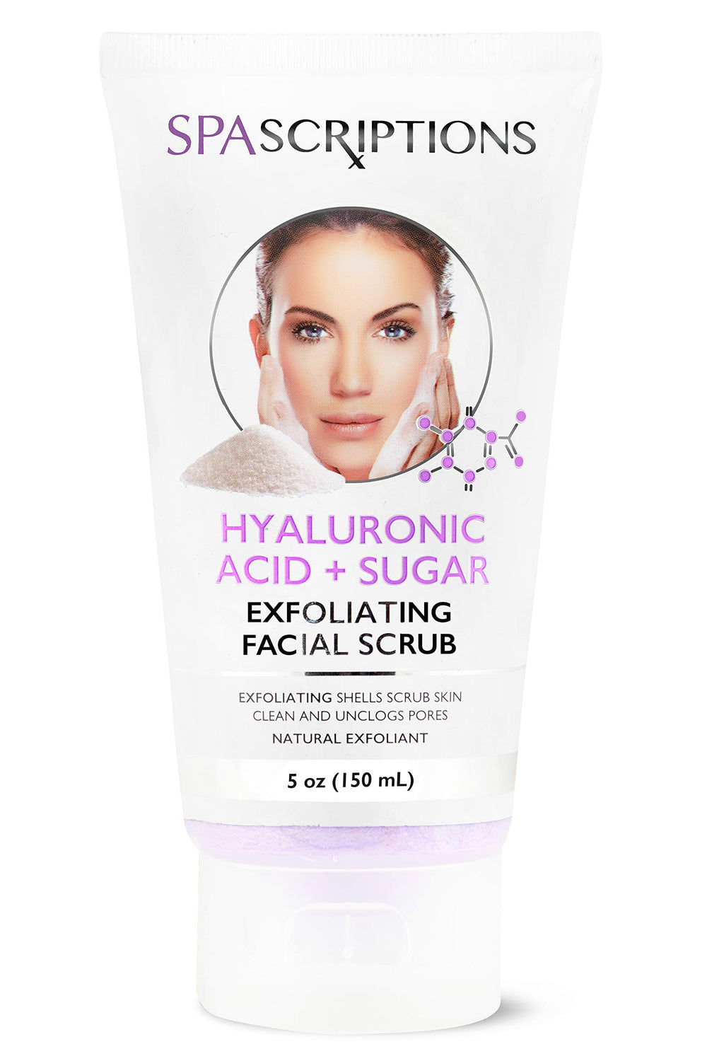 SpaScriptions front packaging showing 5 oz tube and hydrating benefits