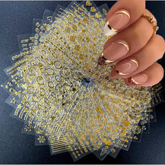 SPLOCUDU front packaging displaying 30 gold nail sticker sheets for quick styling