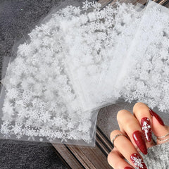 SPLOCUDU close-up of white snowflake decal texture highlighting fine detail and depth