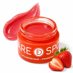 SPODARE front packet shot showing strawberry lip mask packaging and branding benefit