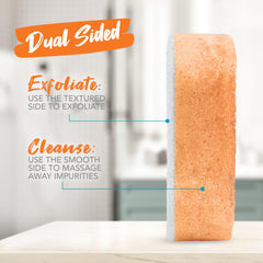 Spongeables Pedi Scrub used on heels in bathroom setting for smoother-foot benefit