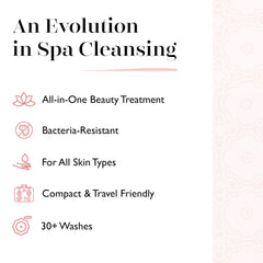 SPONGELLÉ pedi buffer producing lather in bath for quick cleansing